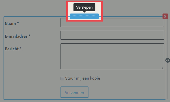 Hier wordt bijvoorbeeld een reactiebox versleept
